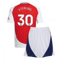 Camisa de Futebol Arsenal Raheem Sterling #30 Equipamento Principal Infantil 2024-25 Manga Curta (+ Calças curtas)